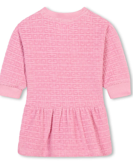 Pink Logo Patterned Dress