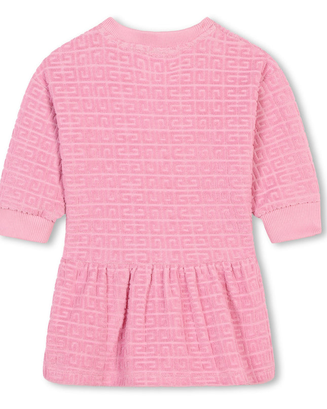 Pink Logo Patterned Dress