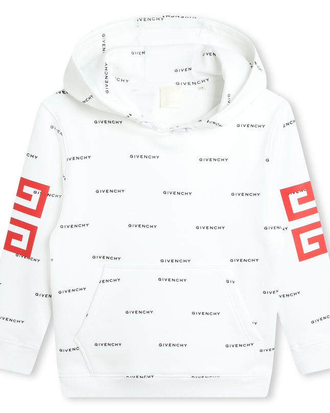 givenchy-h30151-n50-kb-White & Black Hooded Sweatshirt