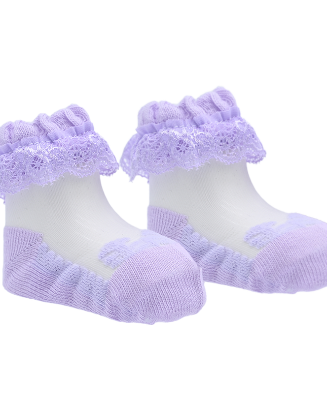 Lace Trim Veil Socks Set