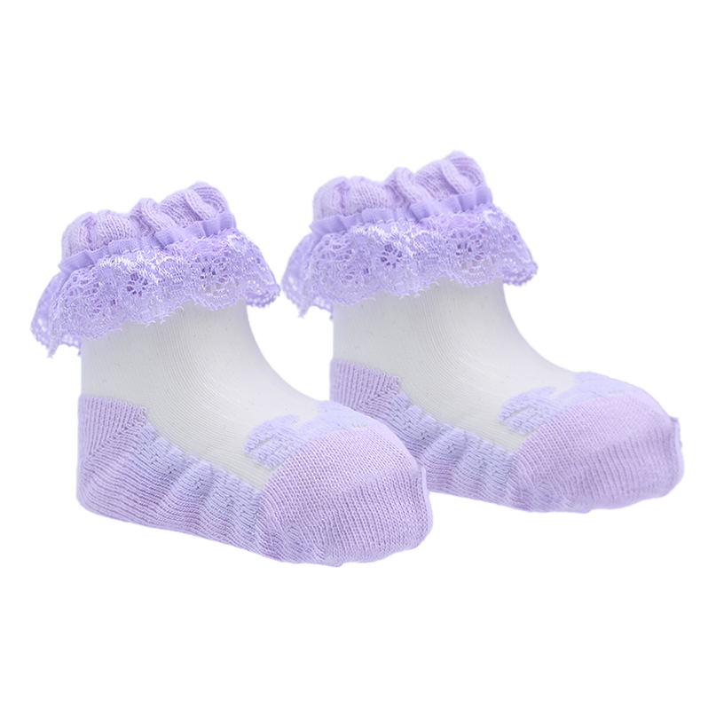 Lace Trim Veil Socks Set