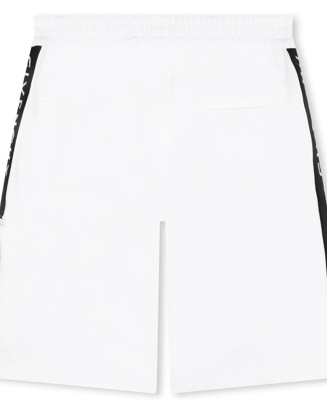givenchy-h30135-10p-kb-White Cotton Twill Shorts