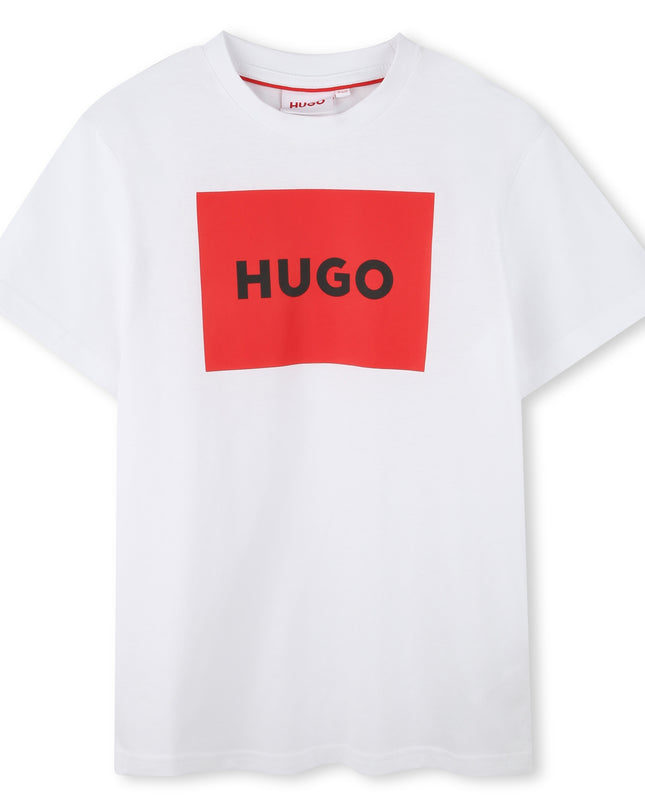 HUGO-G00144-10P-WHITE-SHORT SLEEVES TEE-SHIRT