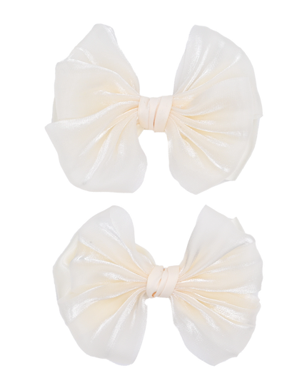 Multicolor Satin Bow Hairclip Set
