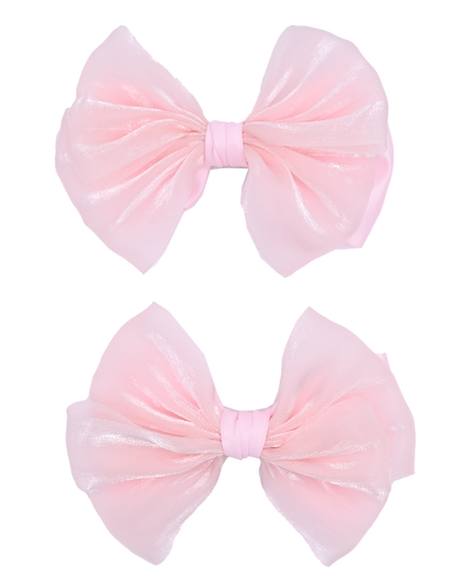 Multicolor Satin Bow Hairclip Set