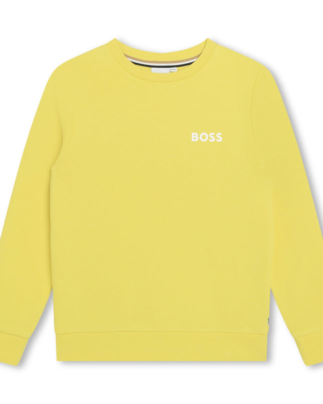 boss-j50713-508-Yellow Logo Sweatshirt