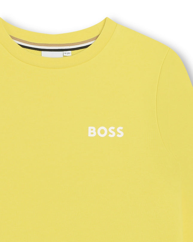 boss-j50713-508-Yellow Logo Sweatshirt