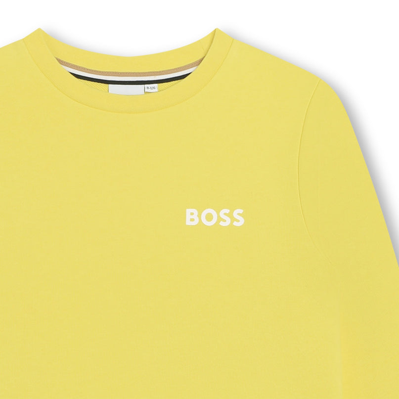 boss-j50713-508-Yellow Logo Sweatshirt