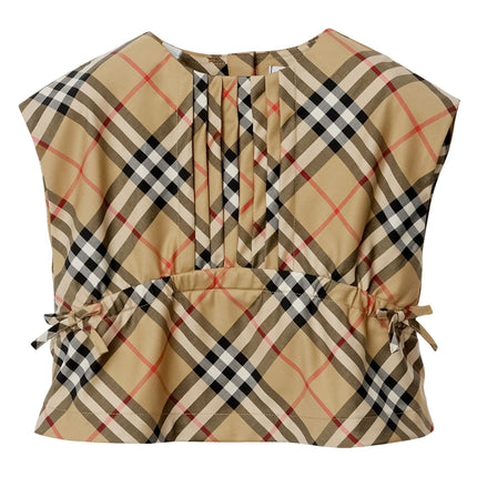 burberry-Beige Check Cotton Poplin Blouse-8082234-c-ig5-116036-a7028