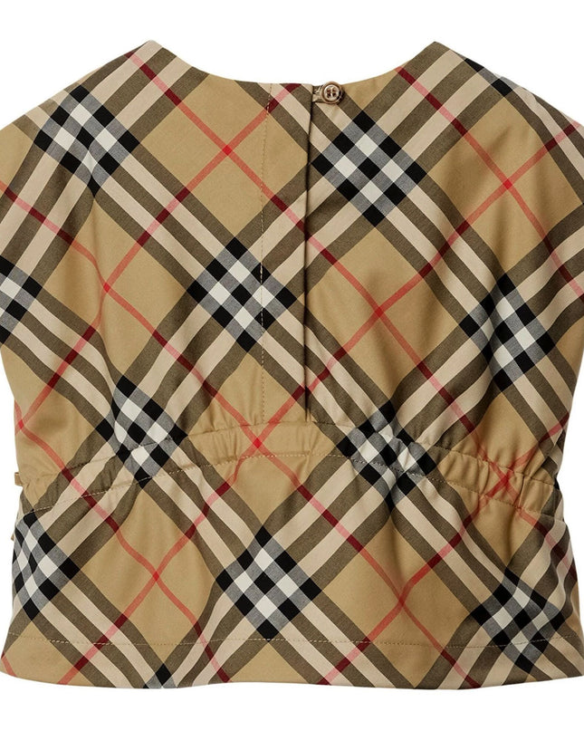 burberry-Beige Check Cotton Poplin Blouse-8082234-c-ig5-116036-a7028
