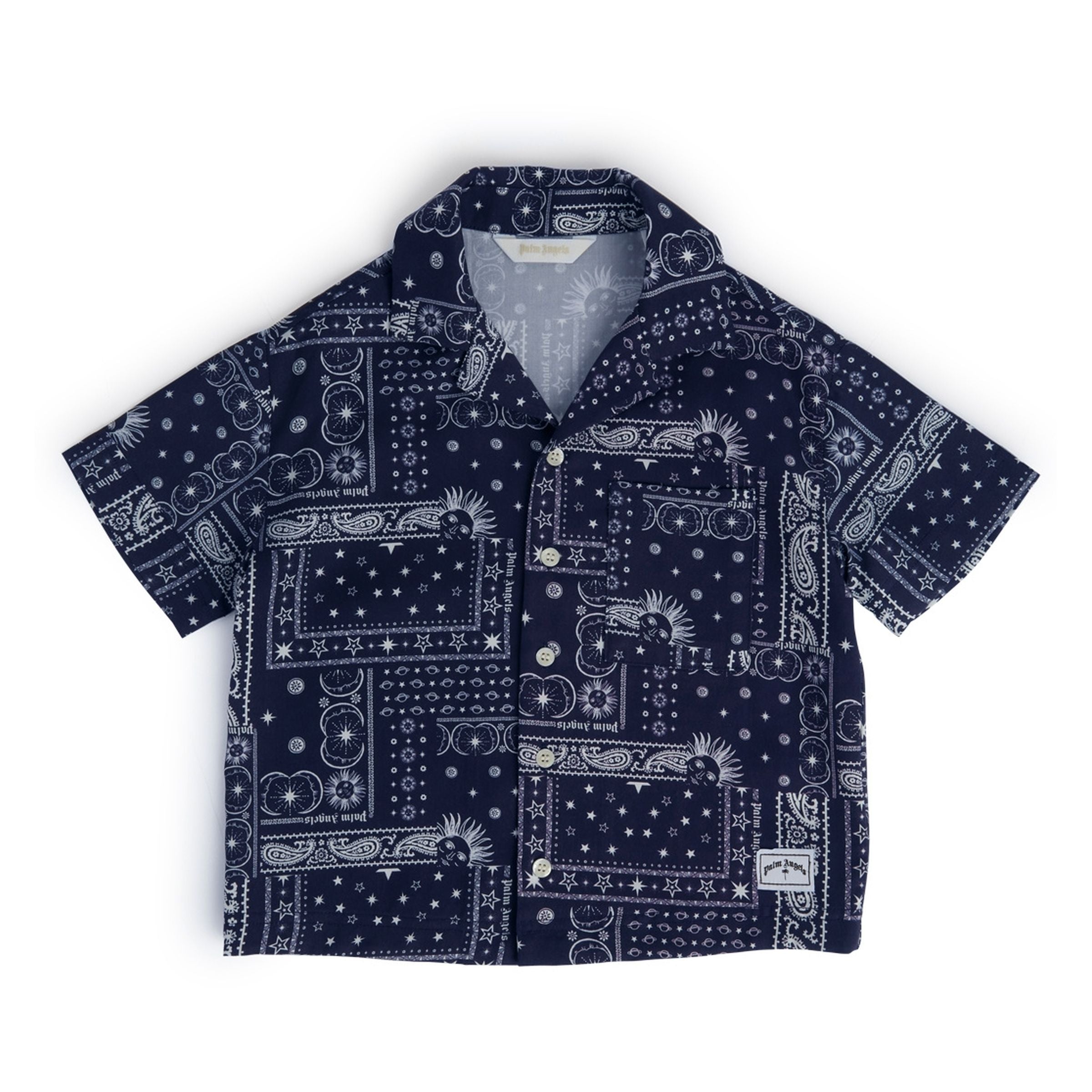 中古】【定価9.9万円 イタリア製】Palm Angels Bandana Shirt 