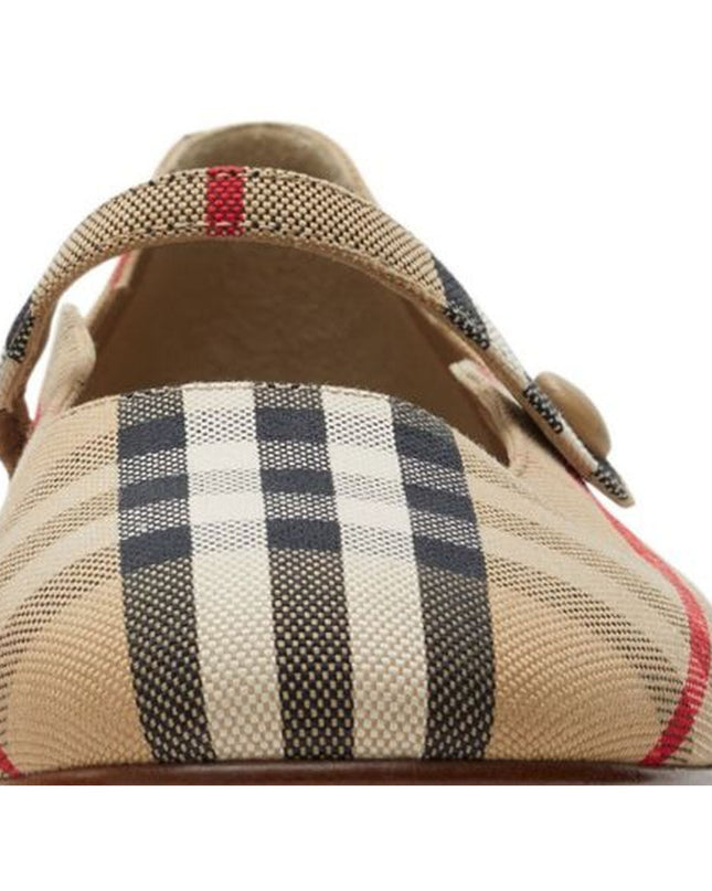 burberry-Beige Ckecked Ballet Flats-8075134-c-k1-seth-chk-131833-a7028