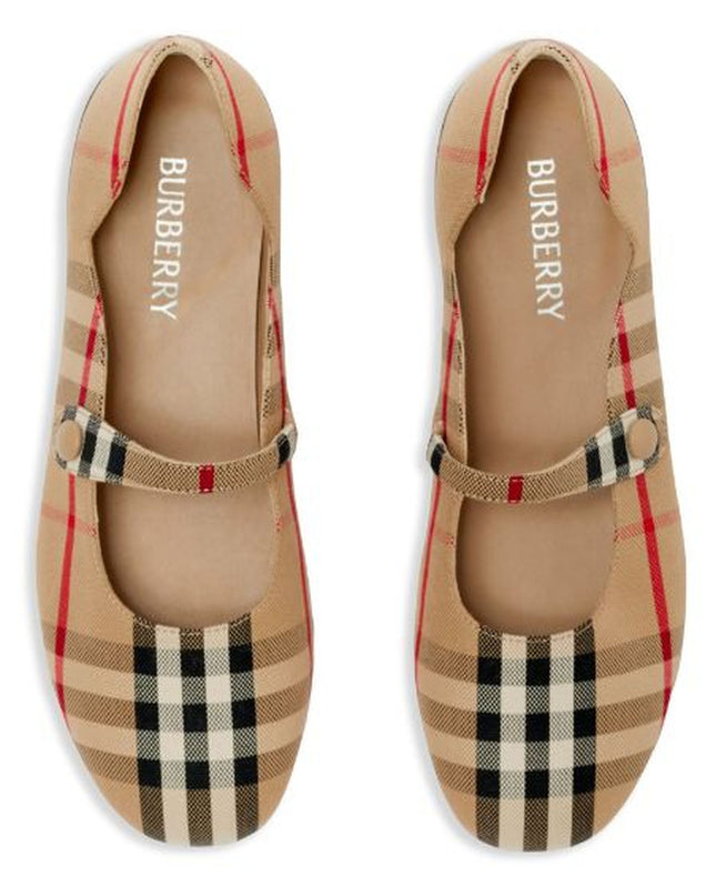 burberry-Beige Ckecked Ballet Flats-8075134-c-k1-seth-chk-131833-a7028