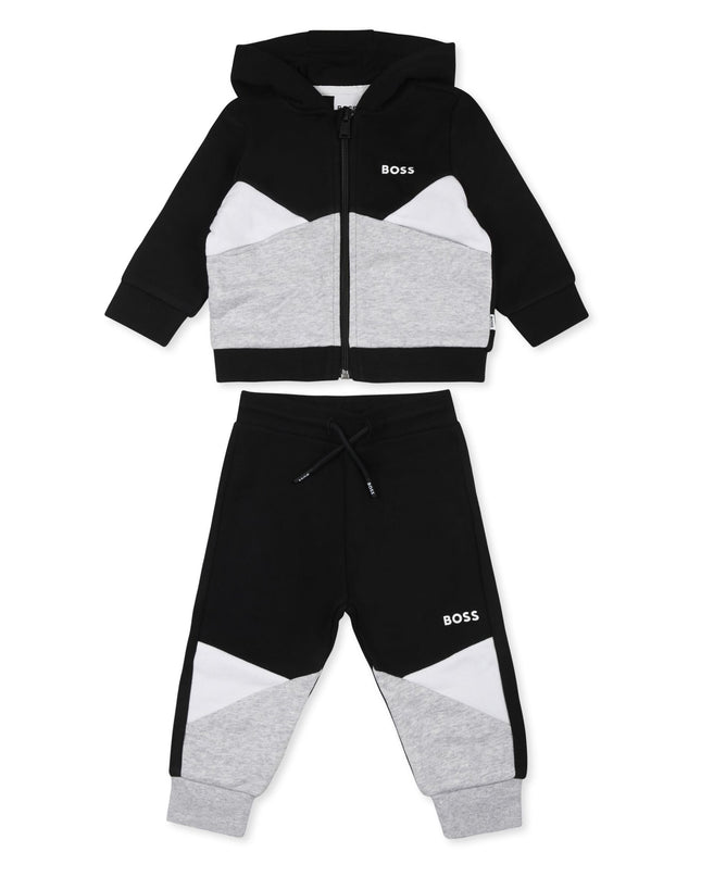 Black Colorblock Tracksuit