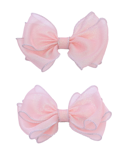 Shimmering Bow Hairclip Set