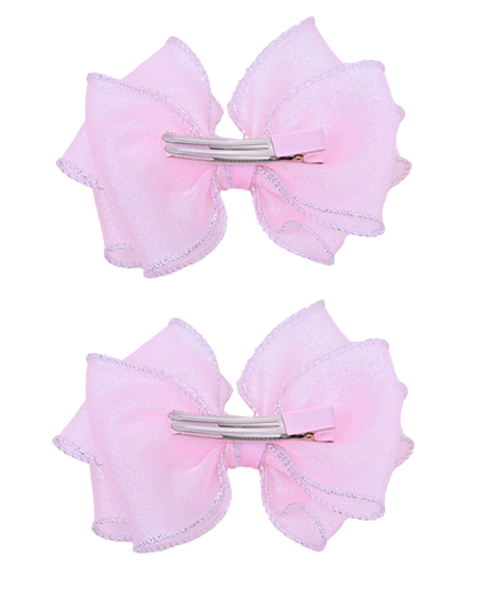Shimmering Bow Hairclip Set