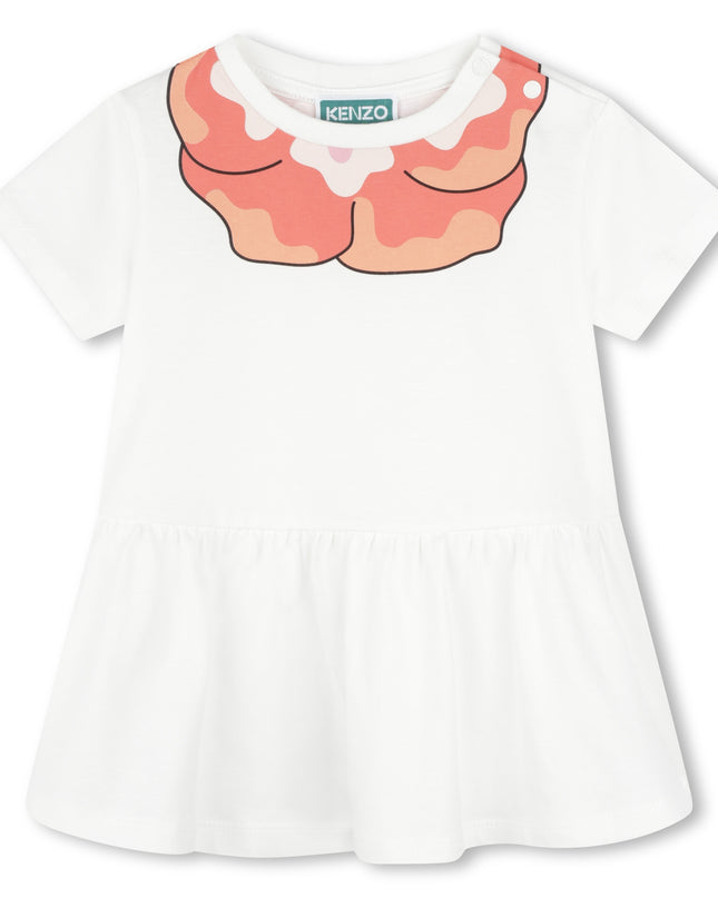 kenzo-k60117-12p-bg-White Cotton Dress