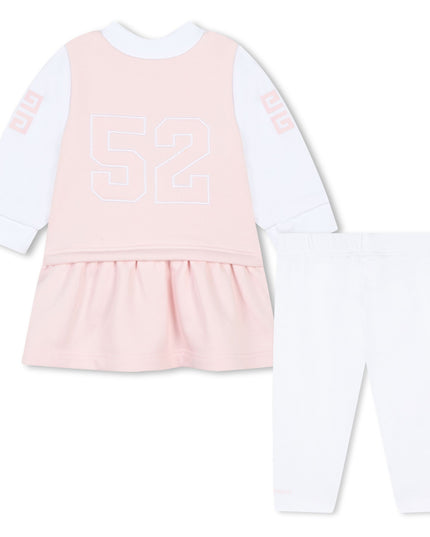 Pink Marshmallow Leggings Dress Set