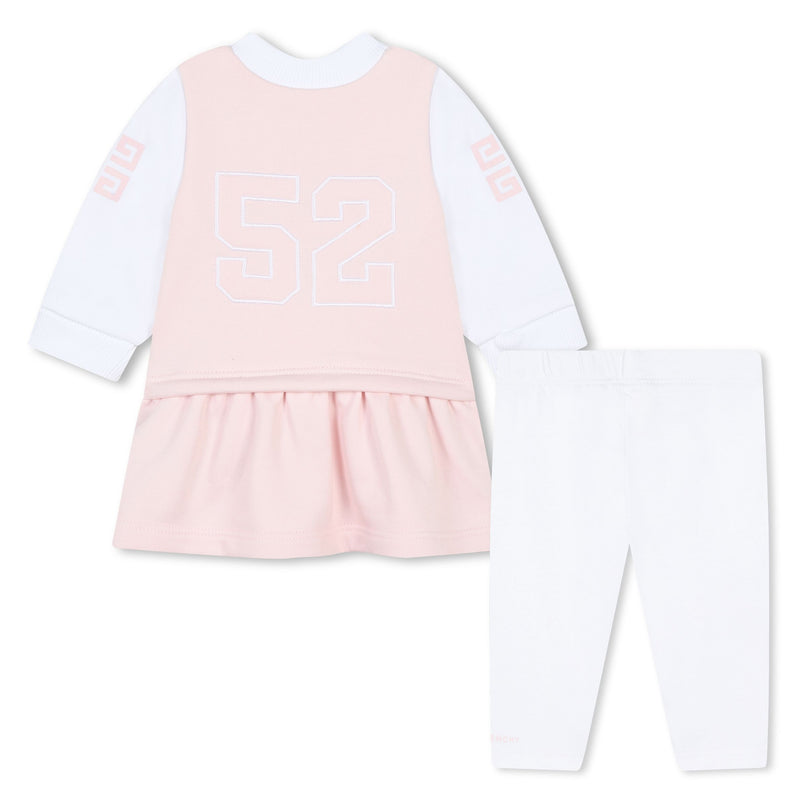 Pink Marshmallow Leggings Dress Set