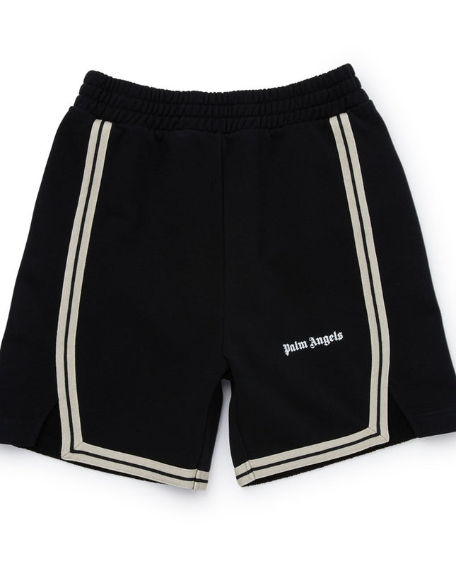 palm-angels-pbci007s24fle0011001-Black Logo Shorts
