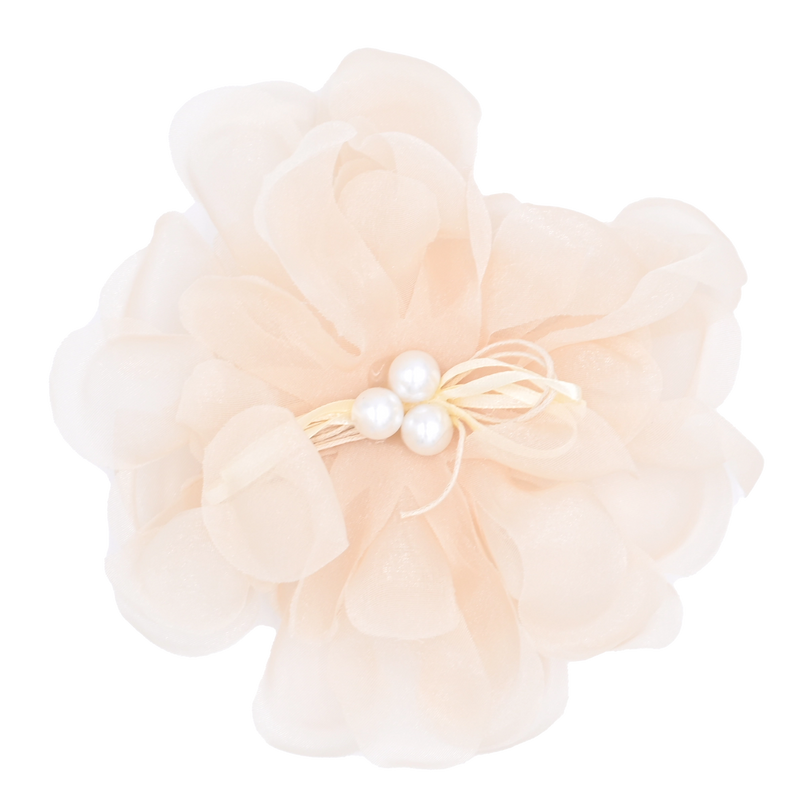 Pearl Ribbon Flower Hairclip