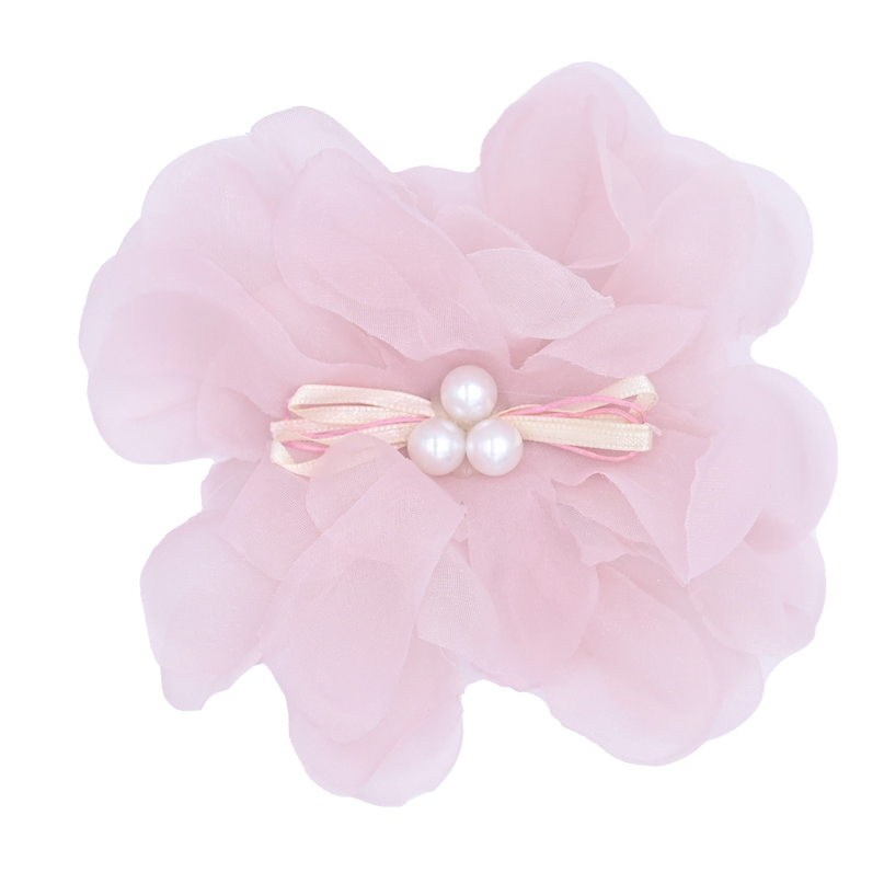 Pearl Ribbon Flower Hairclip