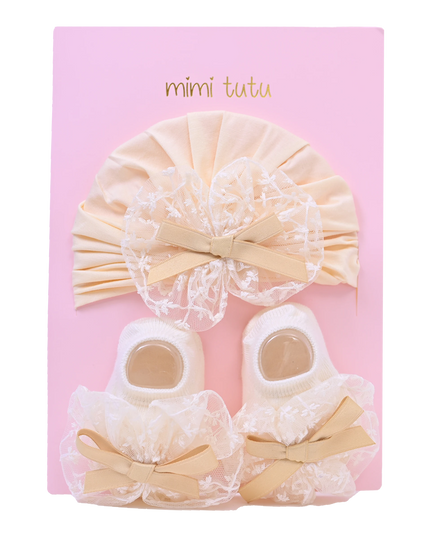 Yellow Lace Bow Ribbon Set