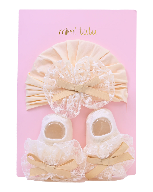 Yellow Lace Bow Ribbon Set