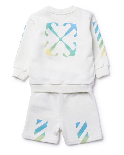 off-white-ob2x012s24fle0010184-White Arrows Sweatshirt and Sweatshorts Set 