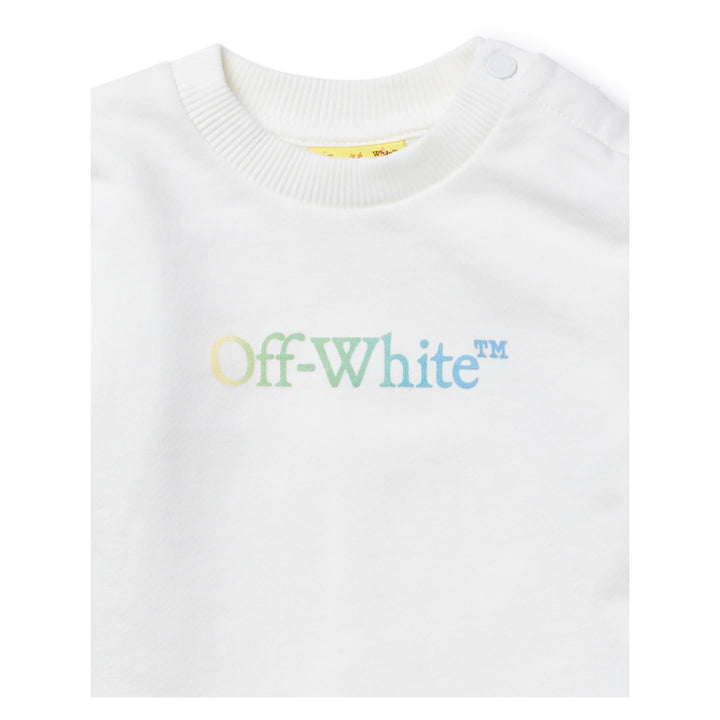 OFF-WHITE-OB2X012S24FLE0010184-ARROW RAINBOW SWEAT SET SHORT WHITE MULT