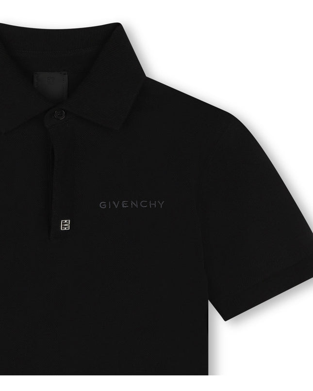 Black Short Sleeve Polo