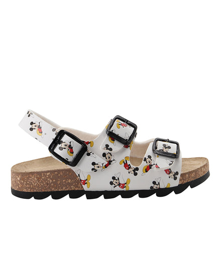 Mickey Mouse white double buckle sandal