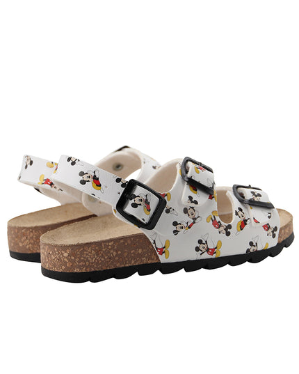 Mickey Mouse white double buckle sandal