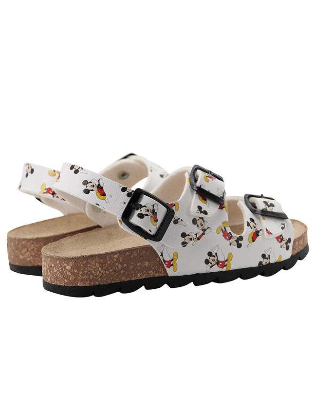 Mickey Mouse white double buckle sandal