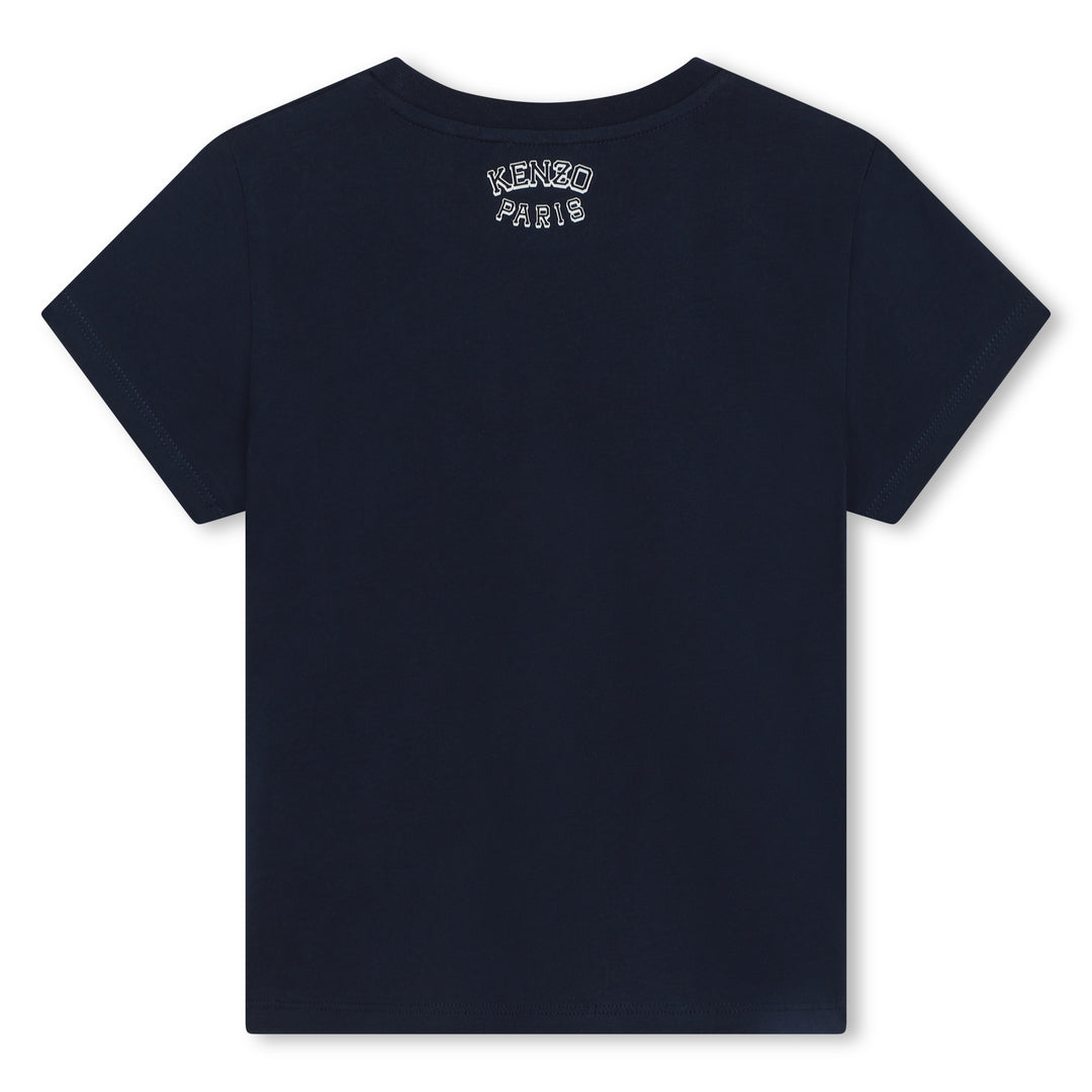 kenzo-k60264-84a-kg-Navy Logo T-Shirt