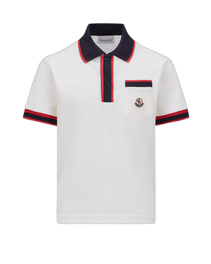 moncler-j1-954-8a000-03-8496w-034-Ivory Cotton Polo Shirt