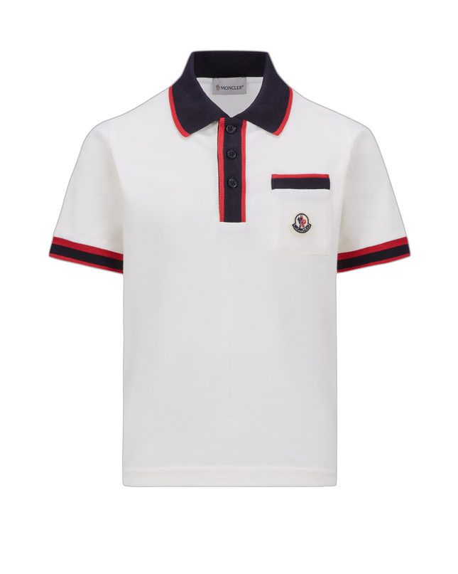 moncler-j1-954-8a000-03-8496w-034-Ivory Cotton Polo Shirt