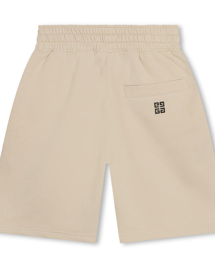 givenchy-h30137-184-kb-Beige Cotton Varsity Shorts