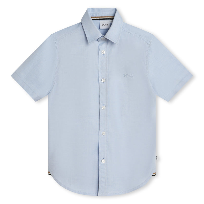 boss-j50696-77d-kb-Pale Blue Short Sleeves Shirt