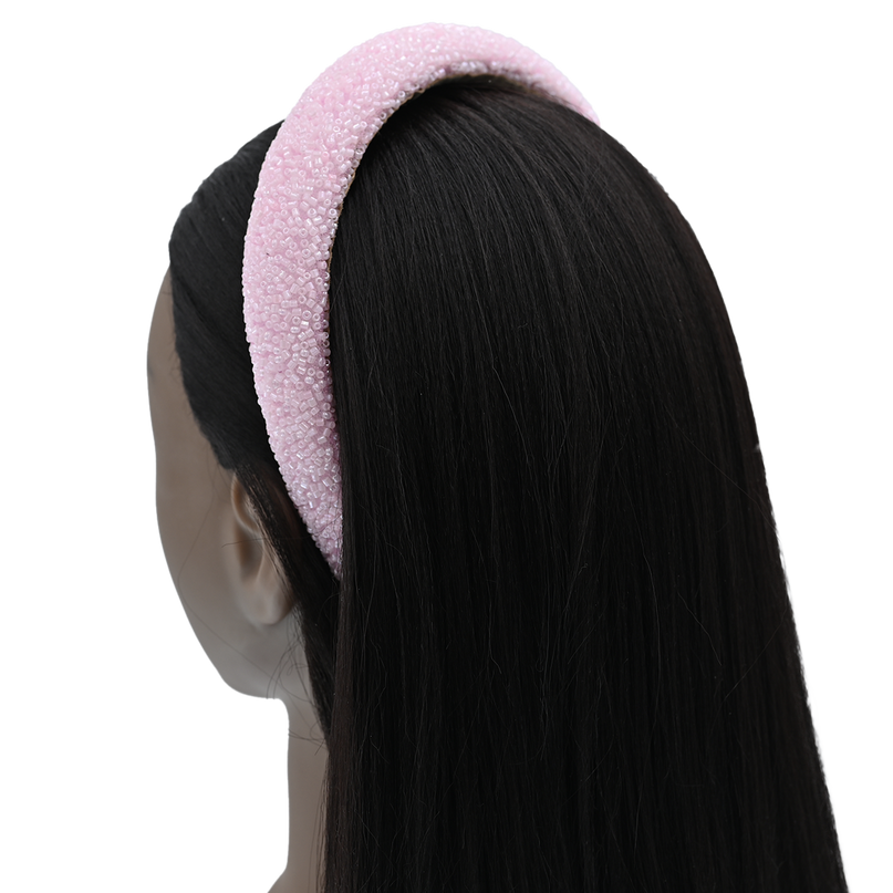 Multicolored Wide Beaded Headband