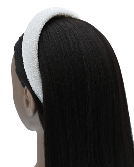 Multicolored Wide Beaded Headband