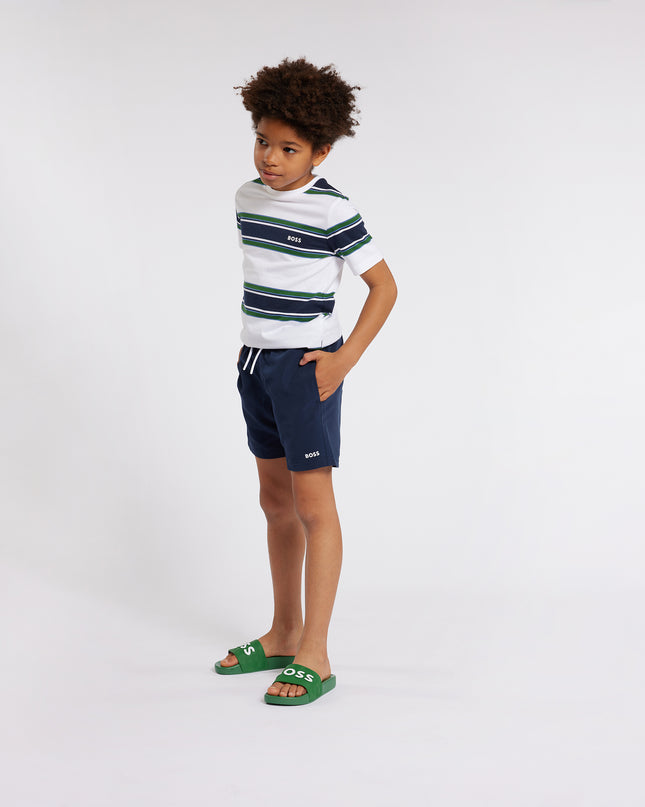 boss-j50721-n56-kb-White & Green Logo T-Shirt
