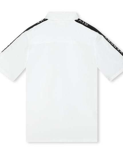 givenchy-h30115-10p-kb-White Zip Up T-Shirt