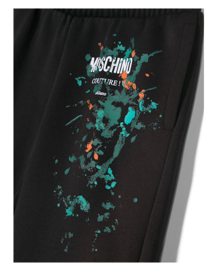 moschino-Black Logo Shorts-huq01u-lca32-60100