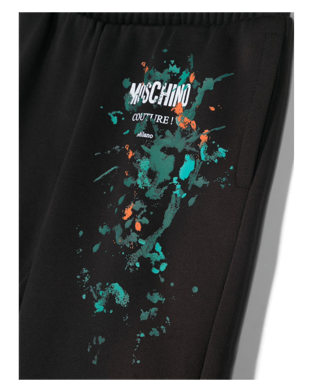 moschino-Black Logo Shorts-huq01u-lca32-60100