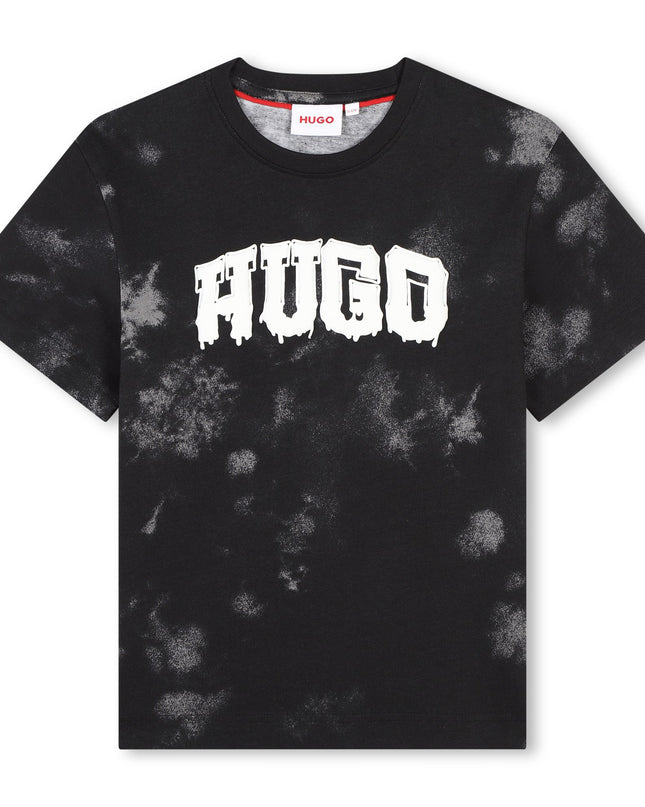 HUGO-G00150-M60-BLACK/GREY-SHORT SLEEVES TEE-SHIRT