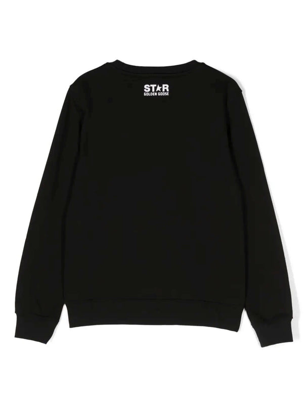 golden-goose-gyp01271-p000905-80203-Black Sweatshirt with White Star