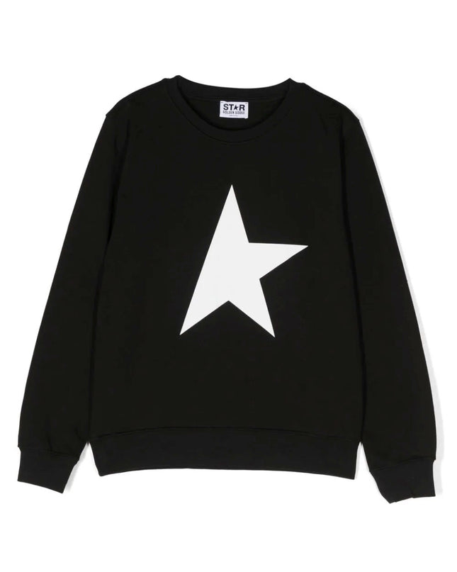 golden-goose-gyp01271-p000905-80203-Black Sweatshirt with White Star