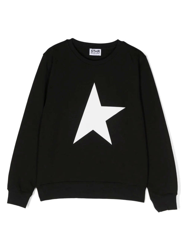 golden-goose-gyp01271-p000905-80203-Black Sweatshirt with White Star