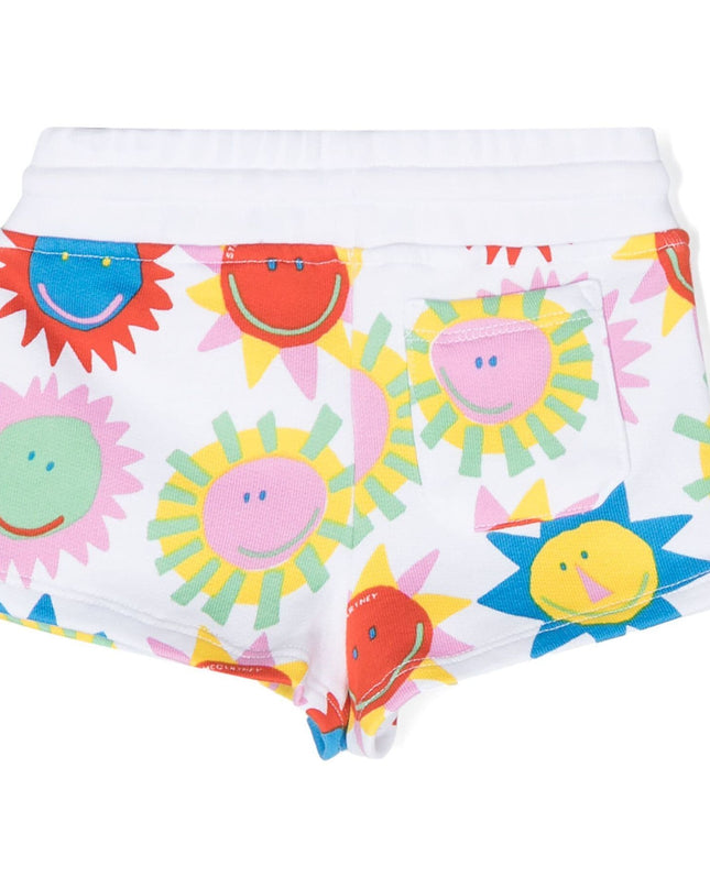 stella-White Graphic Sun Shorts-tu6069-z1813-100mc